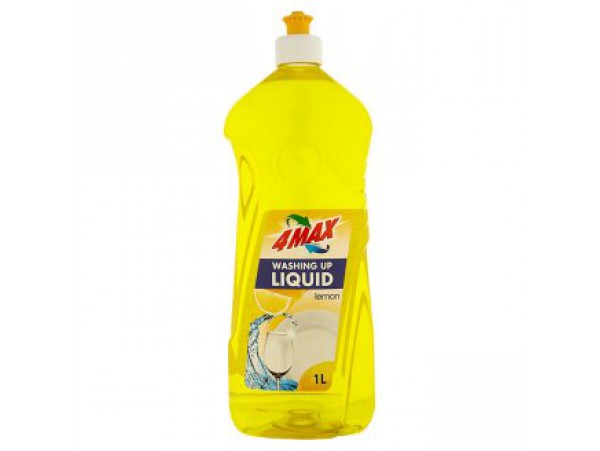 4MAX Жидкость для мытья посуды (лимон), 1 л